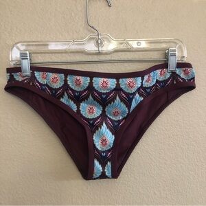 Tavick Woman’s Jayden Monaco Merlot Full Coverage Bikini Bottom Size Large